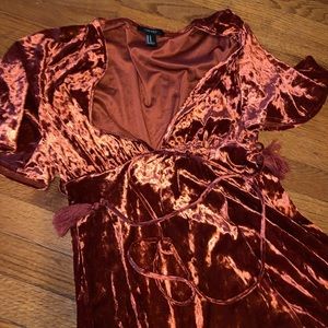 Rust Colored Velvet Dress
